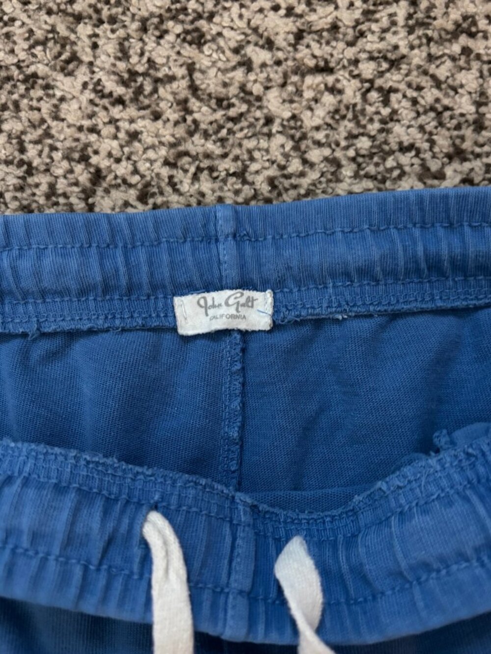 John Galt Brandy Melville Blue Rosa Sweatpants White Drawstring One Size - Picture 3 of 3